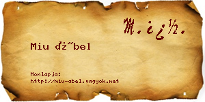 Miu Ábel névjegykártya